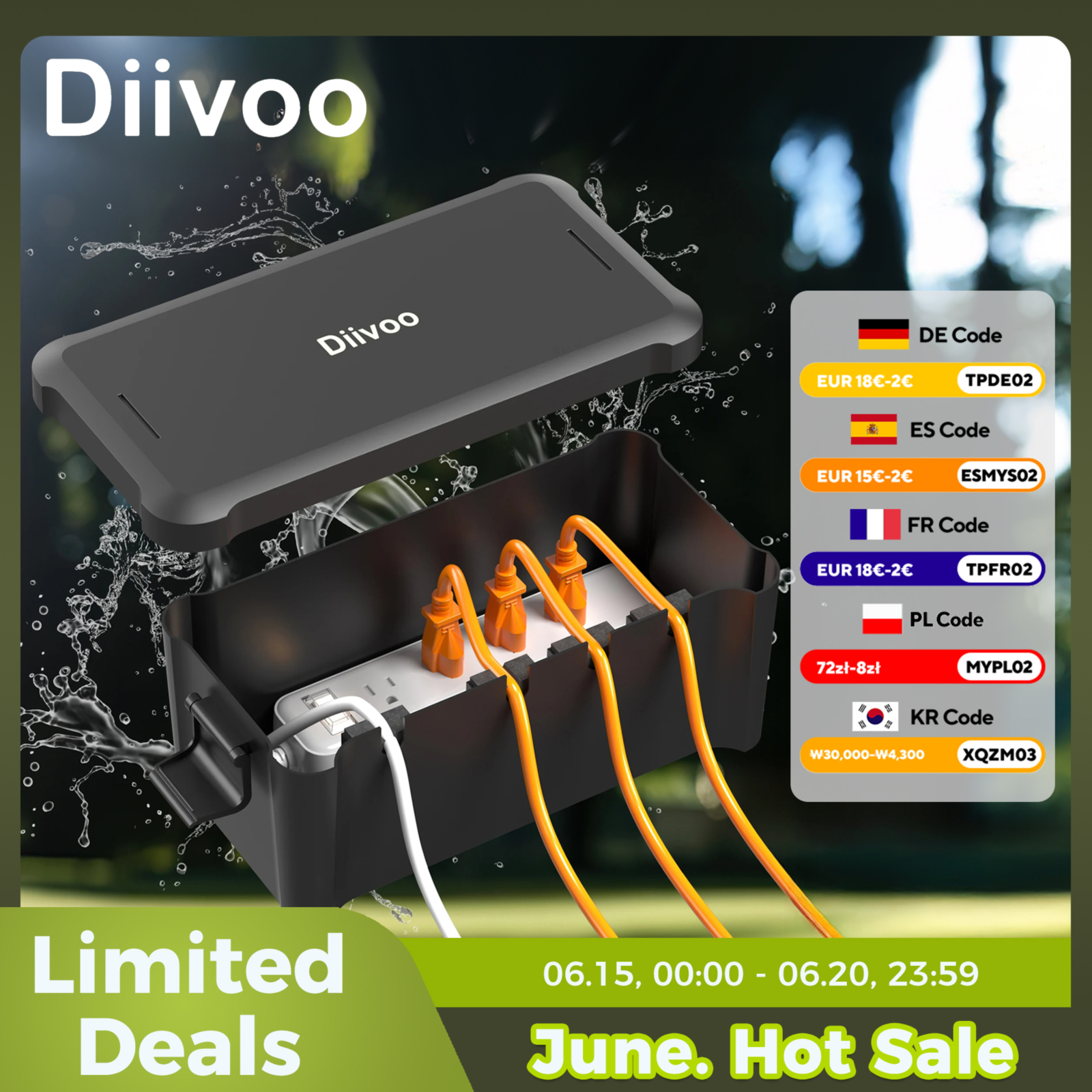 Outdoor Power Socket - Diivoo Outdoor Waterproof Electrical Box Outside