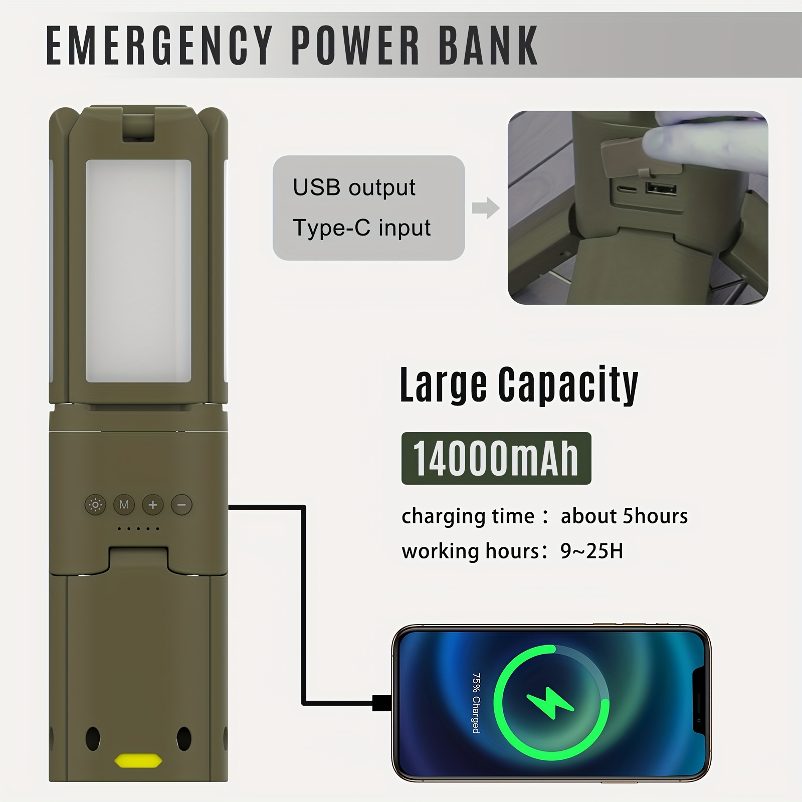 Camping Lantern, 14000mAh Rech - Outdoor Power Direct recensione e prezzo