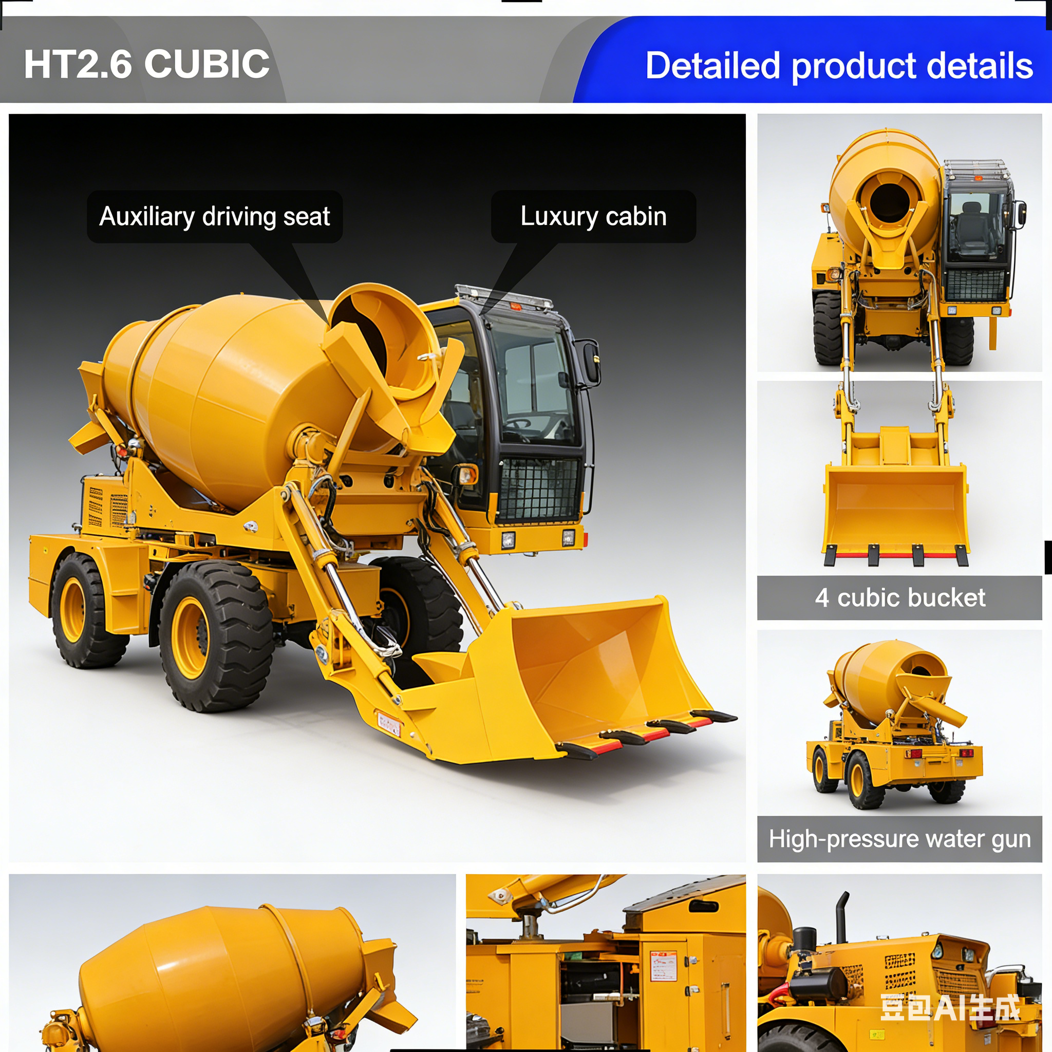2026 Hot Selling Model 3.5m³ S - Concrete Mixer Small recensione e prezzo