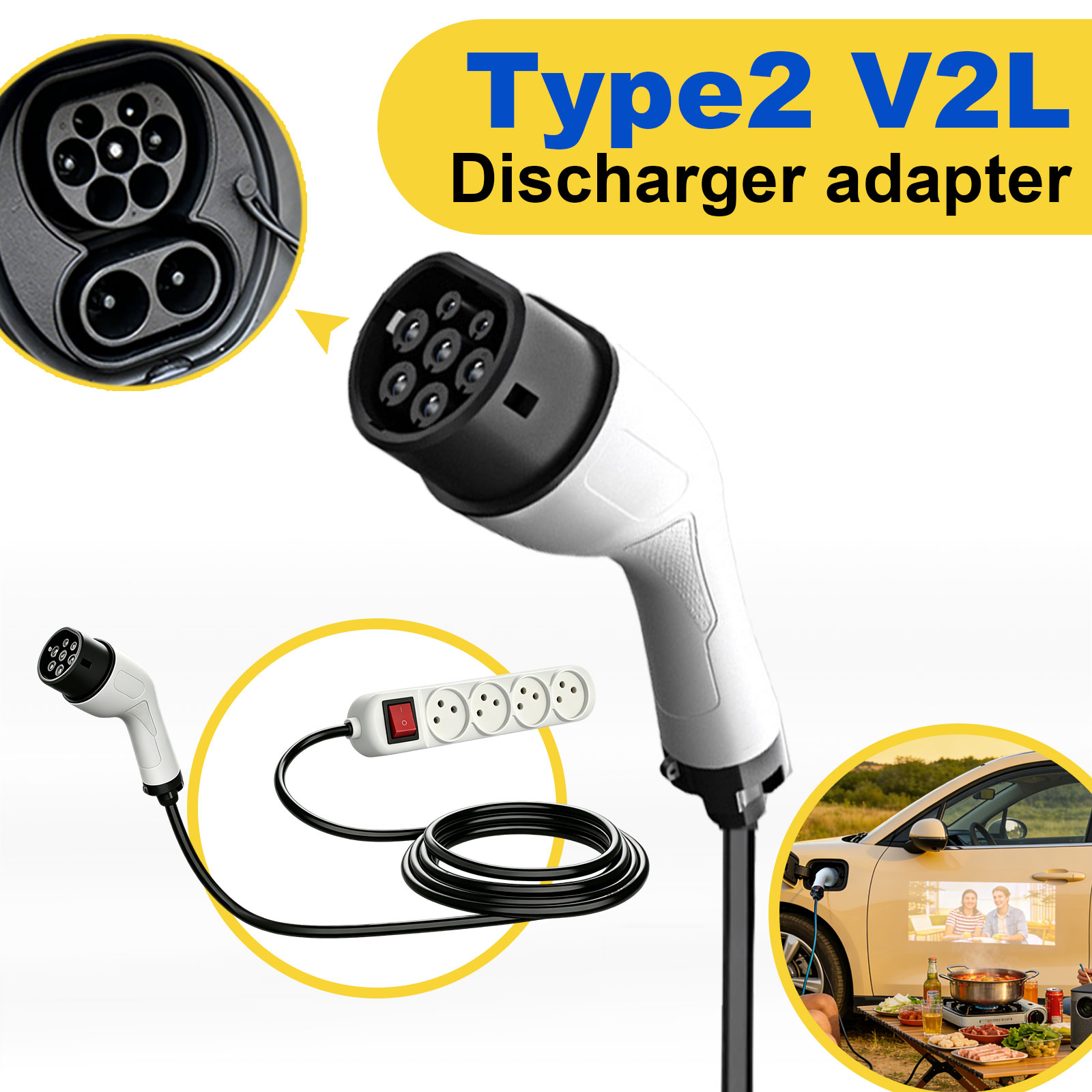 Type2 V2L Discharge Adapter Is - Outdoor Power Socket recensione e prezzo