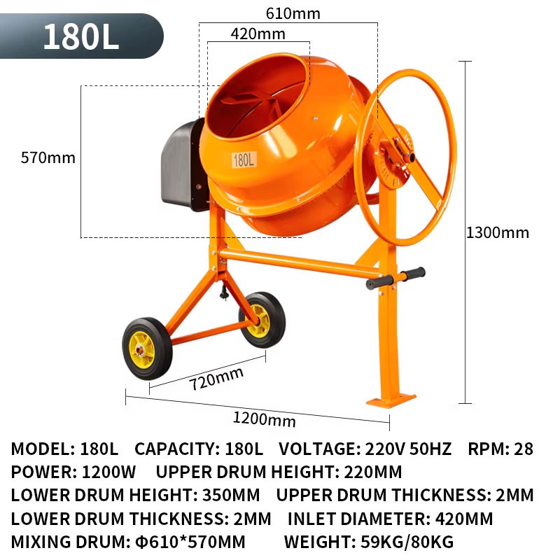 120L Feed Mixer Compact Home-U - Concrete Mixer Small recensione e prezzo