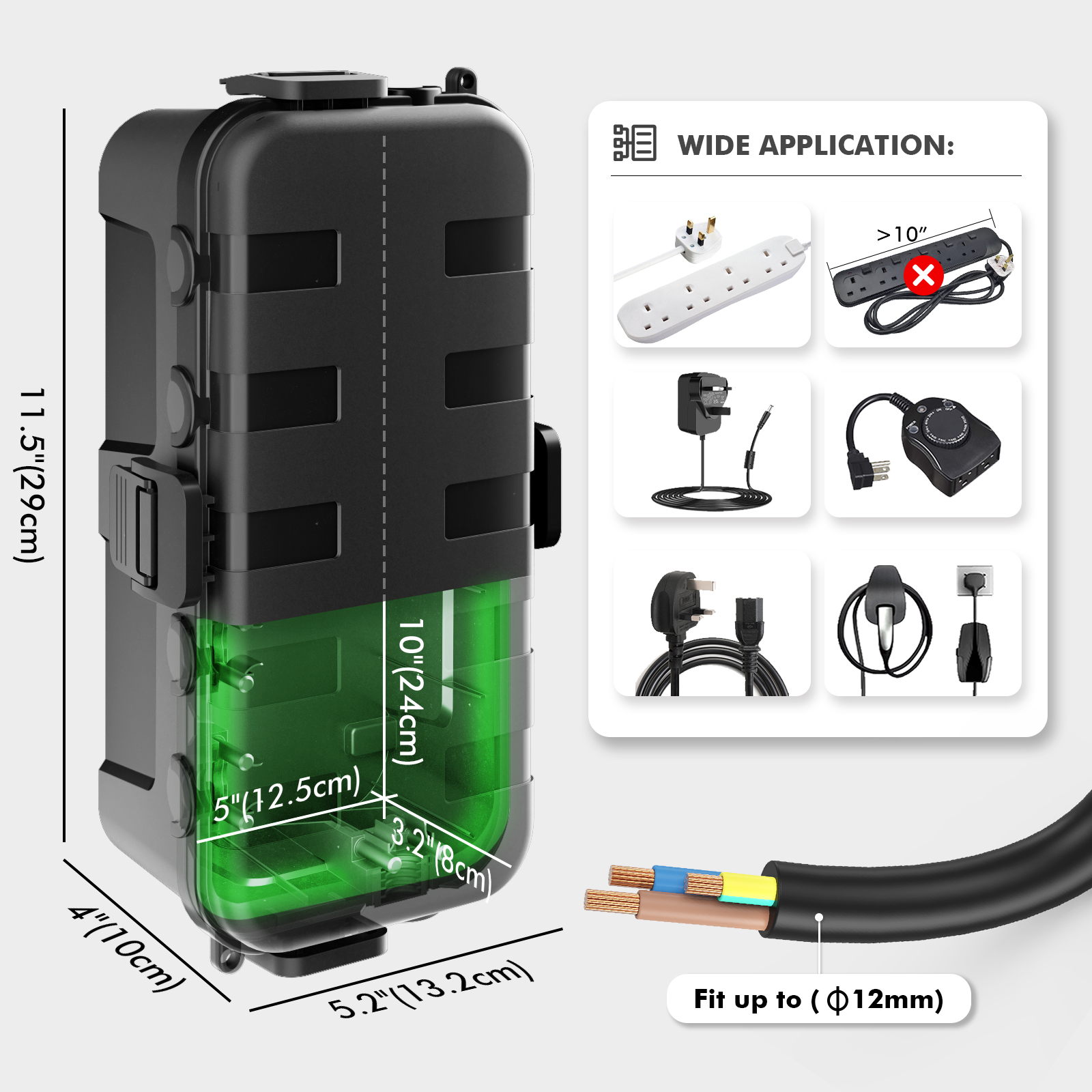 Medium Outdoor Electrical Box, - Outdoor Power Socket recensione e prezzo